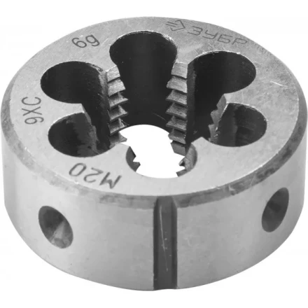 Плашка ЗУБР "МАСТЕР" круглая ручная для нарезания метрической резьбы, М20 x 2,5 4-28022-20-2.5 купить в Екатеринбурге