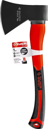 Топор ЗУБР "МАСТЕР" кованый с двухкомпонентной стеклопластиковой рукояткой, 1,0кг 2061-10 купить в Екатеринбурге