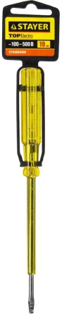 Пробник STAYER &quot;STANDARD&quot; электрический, 100-500В, 190мм, этикетка-флажок 2570-19_z01 купить в Екатеринбурге