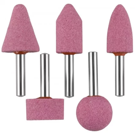 Набор ЗУБР &quot;МАСТЕР&quot;: Абразивные минишарошки-насадки для  дрели, оксид алюминия высокой твердости, хвостовик d 6мм, 5 предм. 35996-H5 купить в Екатеринбурге