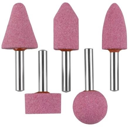 Набор ЗУБР &quot;МАСТЕР&quot;: Абразивные минишарошки-насадки для  дрели, оксид алюминия высокой твердости, хвостовик d 6мм, 5 предм. 35996-H5 купить в Екатеринбурге