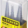 Набор STAYER "MASTER": Ступенчатые сверла по сталям и цвет.мет., сталь HSS, d=3-14мм,12ступ. d 4-12 мм 5 ступ., d 6-20мм 8ступ. 29660-3-20-H3 купить в Екатеринбурге