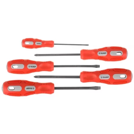 Набор отверток ЗУБР &quot;МАСТЕР&quot;, хром-ванадиевая сталь, эргономичная трехкомпонентная рукоятка, 5шт 25235-H5 купить в Екатеринбурге