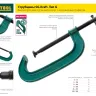 Струбцина, KRAFTOOL 32011-080-300, тип "F", DIN 5117, двухкомпонентная ручка, 80х300мм 32011-080-300 купить в Екатеринбурге