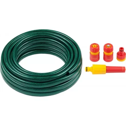 Набор поливочный GRINDA: Шланг 1/2"x15 м, наконечник-распылитель, поливочная арматура 428497-1/2-15 купить в Екатеринбурге