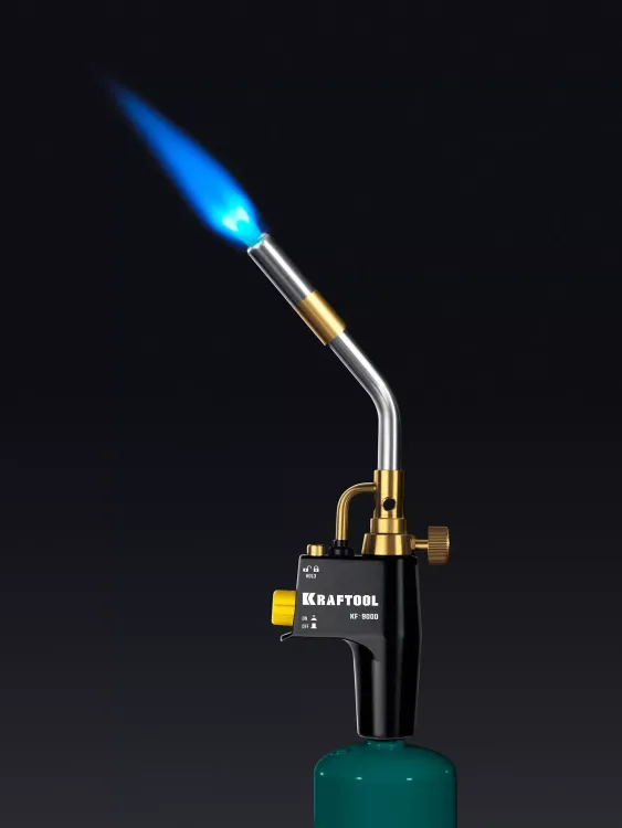 Blue Fire  KF-9000  горелка для МАПП / MAPP газа,  с пъезоподжигом,  на баллон c резьбовым соединением US 1, 2000°C 55510 купить в Екатеринбурге