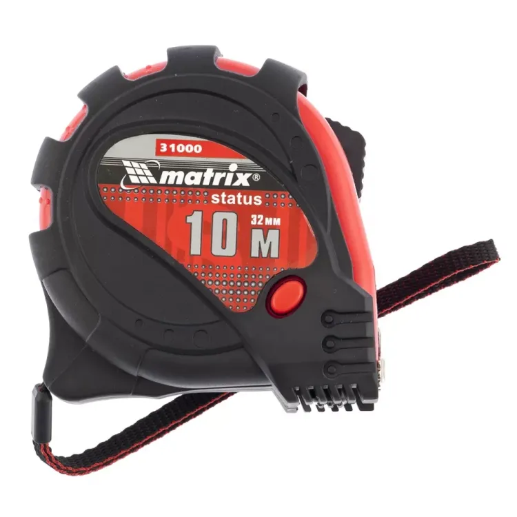 Рулетка Status magnet 3 fixations 10 м х 32 мм обрезиненный корпус зацеп с магнитом  MATRIX 31000 купить в Екатеринбурге