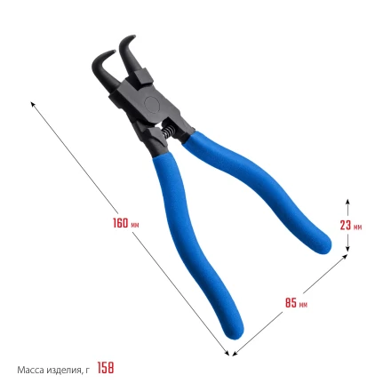 ЗУБР 170 мм, изогнутые губки, внутренний съемник стопорных колец, Профессионал (22821-2) купить в Екатеринбурге