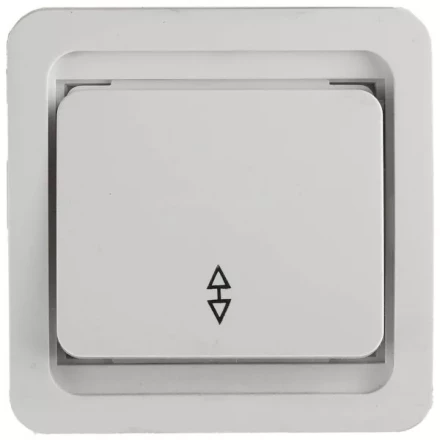 Выключатель СВЕТОЗАР &quot;ГАММА&quot; проходной одноклавишный, без подсветки, цвет белый, 10А/~250В SV-54137-W купить в Екатеринбурге