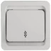 Выключатель СВЕТОЗАР &quot;ГАММА&quot; проходной одноклавишный, без подсветки, цвет белый, 10А/~250В SV-54137-W купить в Екатеринбурге
