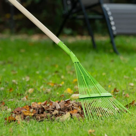 Грабли веерные стальные Palisad, 565 мм, 22 плоских зуба, эмалированные, усиленные, без черенка, 617015 купить в Екатеринбурге