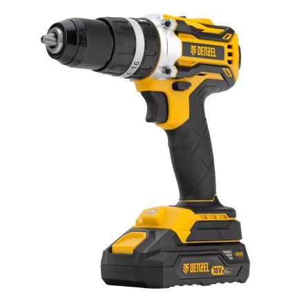 Дрель-шуруповерт аккумуляторная ударная бесщет Denzel CIDB-18-02, Li-Ion, 18 В 26145 купить в Екатеринбурге