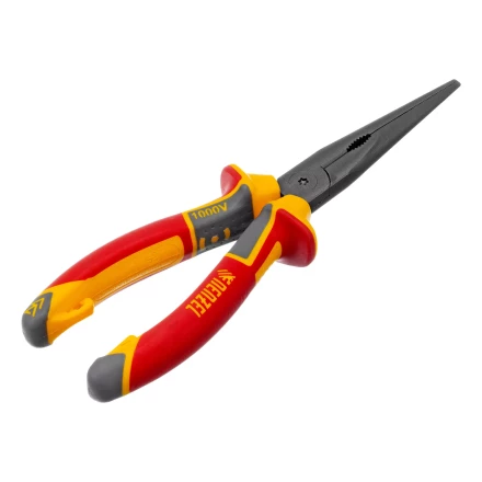 Длинногубцы прямые Denzel 17305, диэлектрические рукоятки до 1000 В, трехкомпонентные рукоятки, 205мм купить в Екатеринбурге