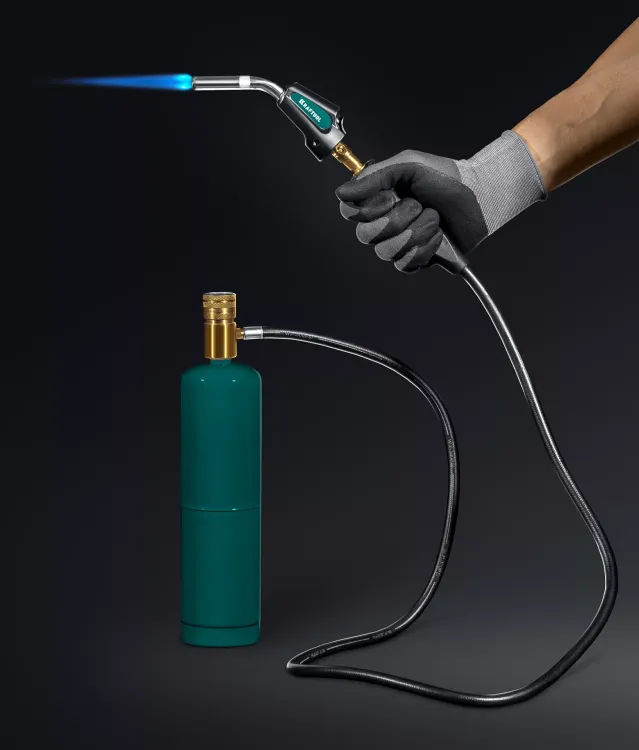 Blue Fire KS-8000  горелка для МАПП / MAPP газа,  с пъезоподжигом, на баллон c резьбовым соединением US 1, 2000°C 55512 купить в Екатеринбурге