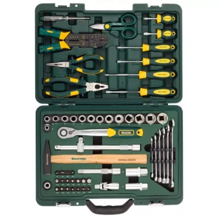 Набор KRAFTOOL &quot;INDUSTRIE&quot; Слесарно-монтажный инструмент, 59 предметов 27977-H59 купить в Екатеринбурге