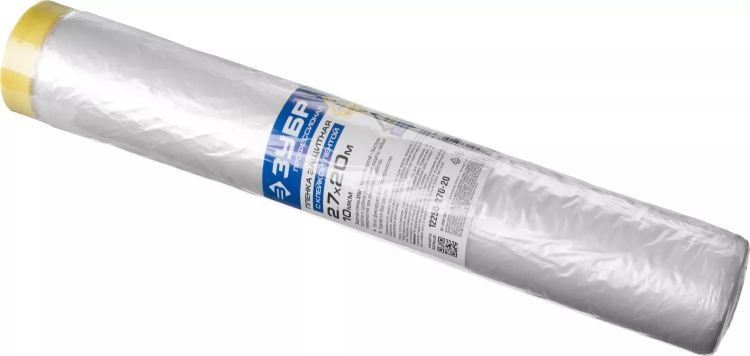Пленка ЗУБР "ПРОФЕССИОНАЛ" защитная с клейкой лентой, HDPE, 10мкм, 2,7х20м 12250-270-20 купить в Екатеринбурге