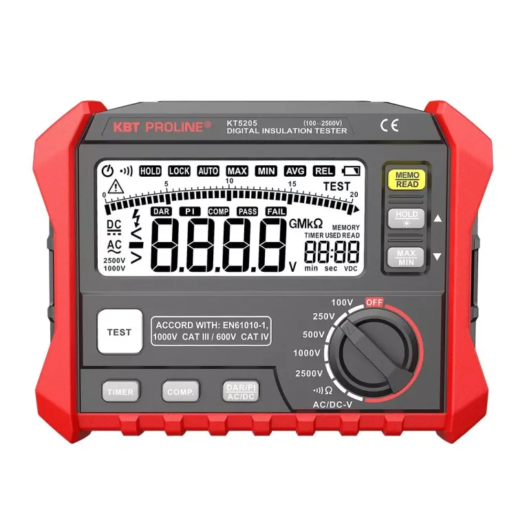 Тестер сопротивления изоляции до 200 ГОм КВТ KT 5205 PROLINE (89639) купить в Екатеринбурге