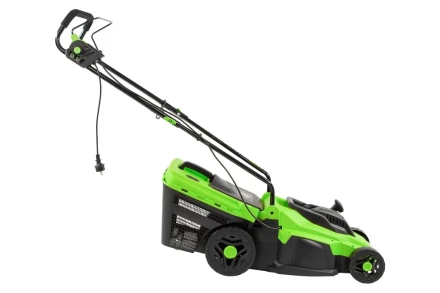 Газонокосилка электрическая L1500, 1500 Вт, ширина 33 см, 5 уровней, пластиковый травосборник 35 л Сибртех 96677 купить в Екатеринбурге