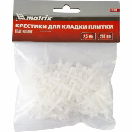 Крестики 2,5 мм для кладки плитки упаковка 200 штук Matrix 88089 купить в Екатеринбурге