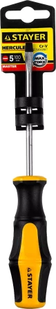 Отвертка STAYER &quot;MASTER&quot; &quot;HERCULES&quot;, Сr-V, противоскользящая рукоятка, SL5,0x100мм 25051-05-10_z02 купить в Екатеринбурге