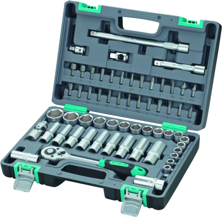 Набор инструментов 1/2  CrV пластиковый кейс 60  предметов STELS 14103 купить в Екатеринбурге