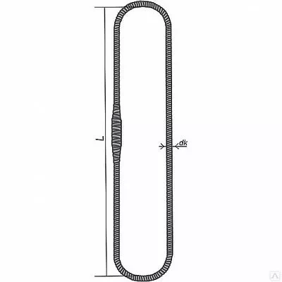 Строп канатный кольцевой СКК 32 т L=4 м  канат 42 опрессовка купить в Екатеринбурге