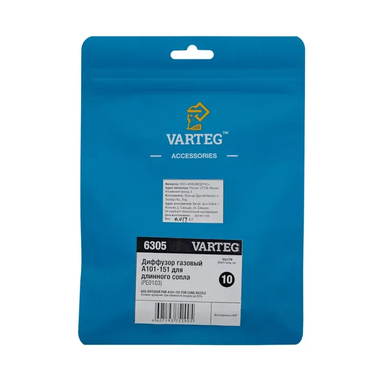 Диффузор газовый A101-151 для длинного сопла PE0103 VARTEG FoxWeld купить в Екатеринбурге