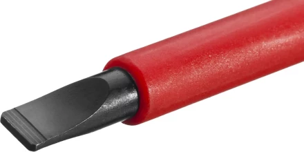 Отвертка KRAFTOOL, высоковольтная, Cr-Mo-V стержень, двухкомпонент. маслобензостойкая рукоятка, SL, 4,0х100мм 250083-4.0-100 купить в Екатеринбурге