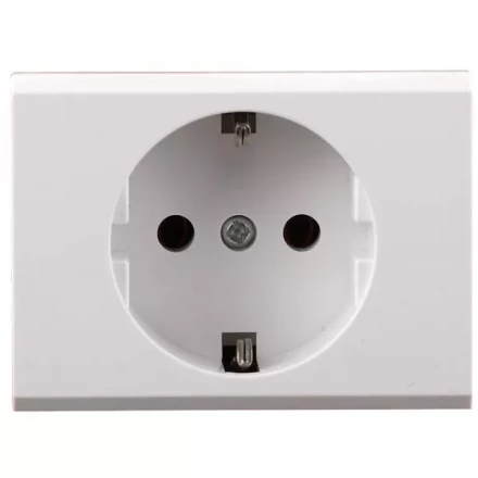 Розетка СВЕТОЗАР &quot;ЭФФЕКТ&quot; с заземлением, одинарная, без вставки и рамки, цвет белый, 16А/~250В SV-54400-W купить в Екатеринбурге