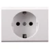 Розетка СВЕТОЗАР &quot;ЭФФЕКТ&quot; с заземлением, одинарная, без вставки и рамки, цвет белый, 16А/~250В SV-54400-W купить в Екатеринбурге