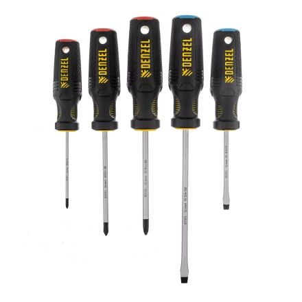 Набор отверток 5 шт Denzel, PH+SL, S2, 3к рукоятка, 122157 купить в Екатеринбурге