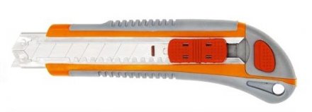 Нож пластиковый  18 мм обрезиненный корпус  Кратон 2 13 03 008 купить в Екатеринбурге