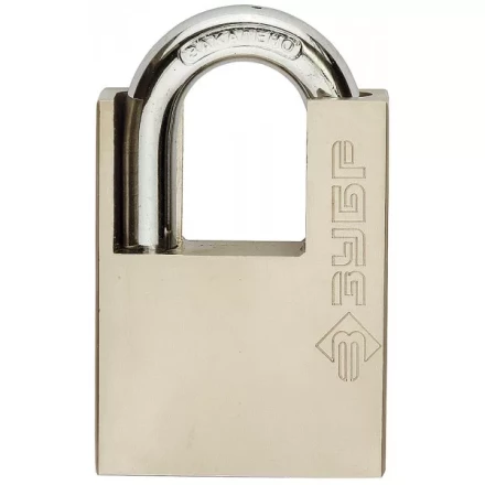 Замок навесной ЗУБР &quot;серия 223&quot; с защитой дужки, 50мм 4-37223-50 купить в Екатеринбурге