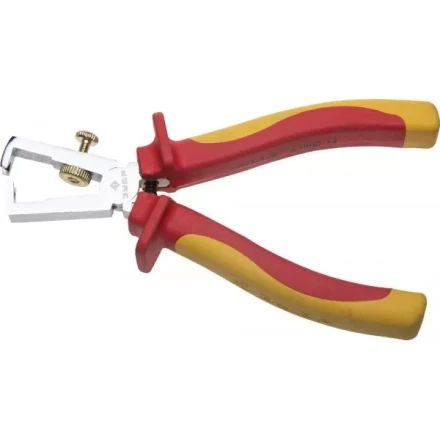Пассатижи ЗУБР "ПРОФИЭЛЕКТРИК", диэлектр, для зачистки проводов, двухкомп рукоятка, до~1000В, d до 5мм, S поперечн сеч кабеля до 10мм2, 180мм 22145-9-16 купить в Екатеринбурге