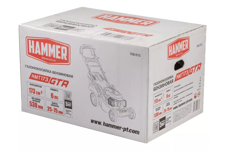 Газонокосилка бензиновая самоходная HAMMER KMT173GTR купить в Екатеринбурге