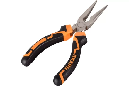 Длинногубцы прямые Вихрь, 160 мм, никелированные, двухкомпонентные рукоятки 73/6/3/10 купить в Екатеринбурге