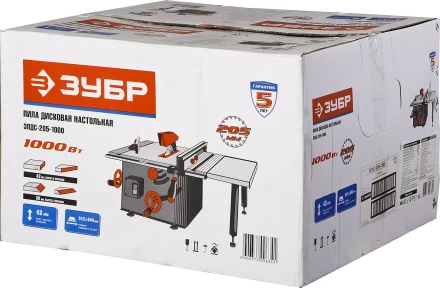 Пила ЗУБР настольная, 205х30х2,5мм, 2950об/мин, 1000Вт ЗПДС-205-1000 купить в Екатеринбурге