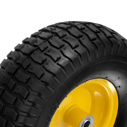 Колесо пневматическое Denzel 15/6.00-6, D 370 мм, подш. внут. диам. 16 мм, длина оси 100 мм 68998 купить в Екатеринбурге