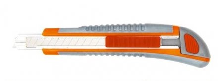 Нож пластиковый  9 мм обрезиненный корпус  Кратон 2 13 03 009 купить в Екатеринбурге