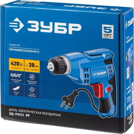 Дрель реверсивная ЗД-П421 ЭР серия ПРОФЕССИОНАЛ купить в Екатеринбурге