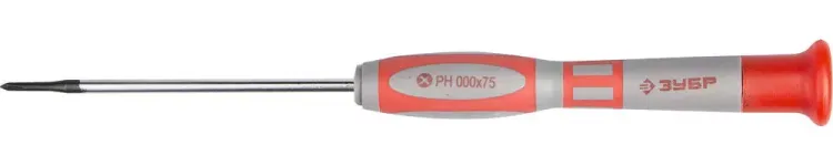 Отвертка ЗУБР "МАСТЕР" для точных работ, Cr-V, PH №000х75мм 25632-000-075 купить в Екатеринбурге