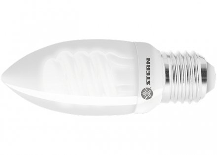 Лампа компактная люминесцентная свечка 9W 2700K E27 8000ч Stern 90962 купить в Екатеринбурге