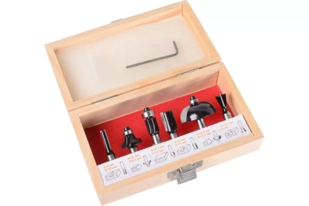 Набор фрез по дереву Вихрь 6шт (хвостовик 8мм), кейс 73/10/6/20 купить в Екатеринбурге