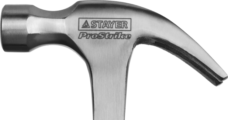 Молоток-гвоздодер STAYER "PROFESSIONAL" цельнометаллический с двухкомпонентной рукояткой, 450г 2025-450 купить в Екатеринбурге