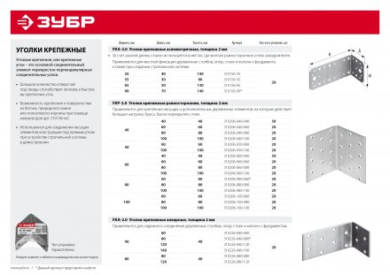 Крепежные углы анкерные УКА-2.0 инд наклейка серия МАСТЕР купить в Екатеринбурге