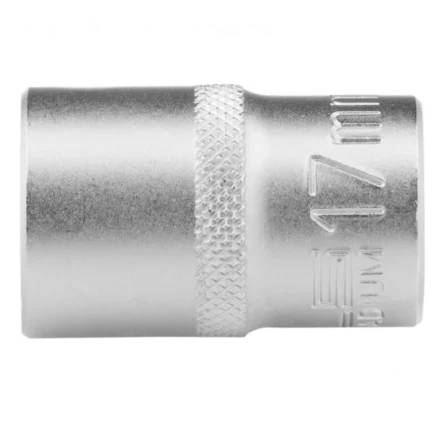 Головка торцевая 17 мм двенадцатигранная CrV под квадрат 1/2 хромированная Stels 13662 купить в Екатеринбурге