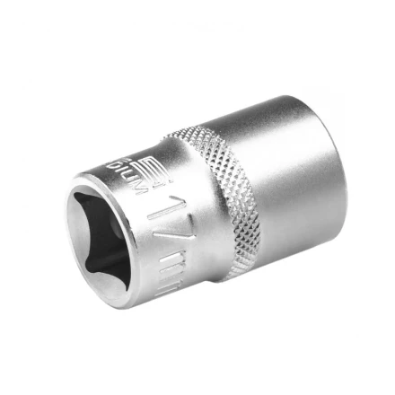 Головка торцевая 17 мм двенадцатигранная CrV под квадрат 1/2 хромированная Stels 13662 купить в Екатеринбурге