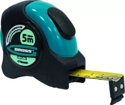 Рулетка "Schlagfest" 3 м x 19 мм магн. обрез зацеп двухст. шкала нейлон покр. автоматич GROSS 31111