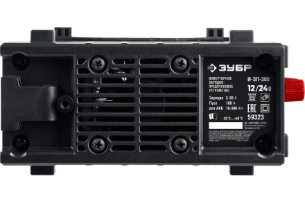 ЗУБР И-ЗП-300, 12/24 В, 100 А, 3-30 А, инверторное зарядно-предпусковое устройство (59323) купить в Екатеринбурге