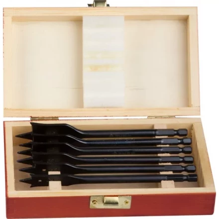 ЗУБР &quot;ЭКСПЕРТ&quot;. Набор сверл по дереву перьевые, в дерев.боксе, d 12, 16, 18, 20, 22, 25мм, 6шт 29503-H6 купить в Екатеринбурге